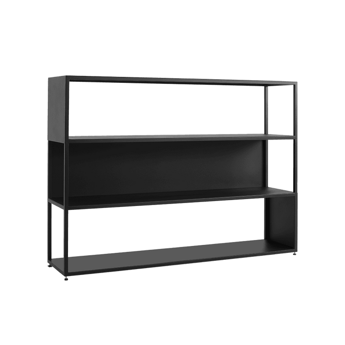 Libreria HYLLER SIDE METAL 150x110 nero