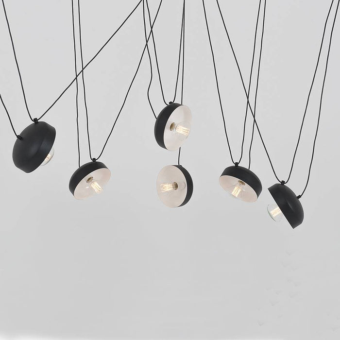 Lampadario POPO FLAT L 6 - Nero