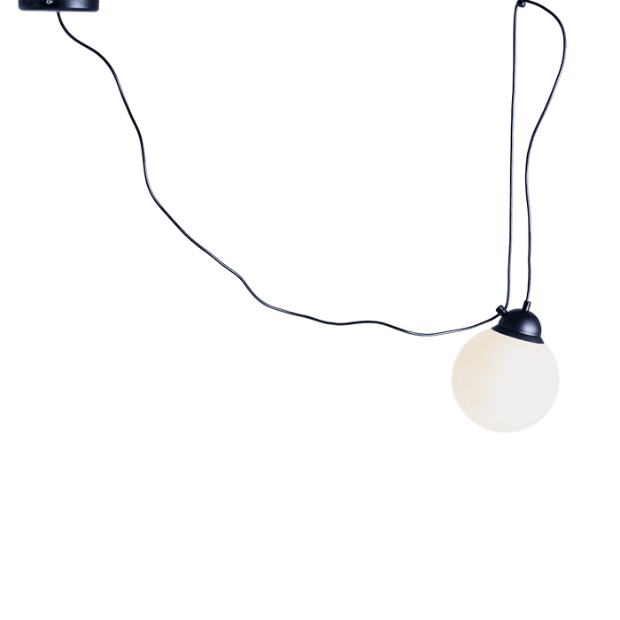 Lampada a sospensione POPO GLASS M 1 - nero