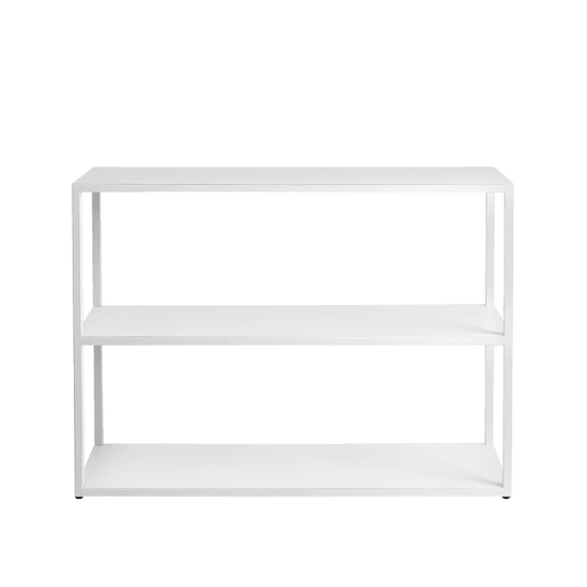Libreria metal bianco 100x75 con struttura semplice e lineare, ideale per arredare ambienti moderni con stile scandinavo, SKU: TD001HYLL100-75-9003