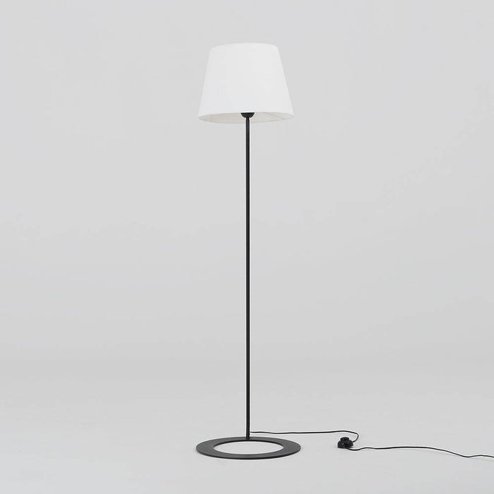 Lampada da Terra SHADE - paralume bianco, base nera