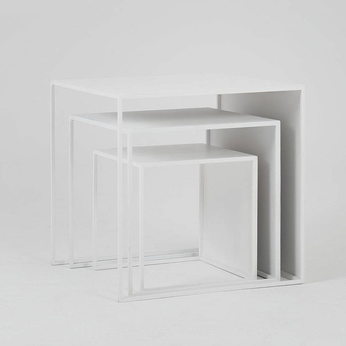 Set Tavolini 2WALL TRIO METAL 35x45x55, bianco