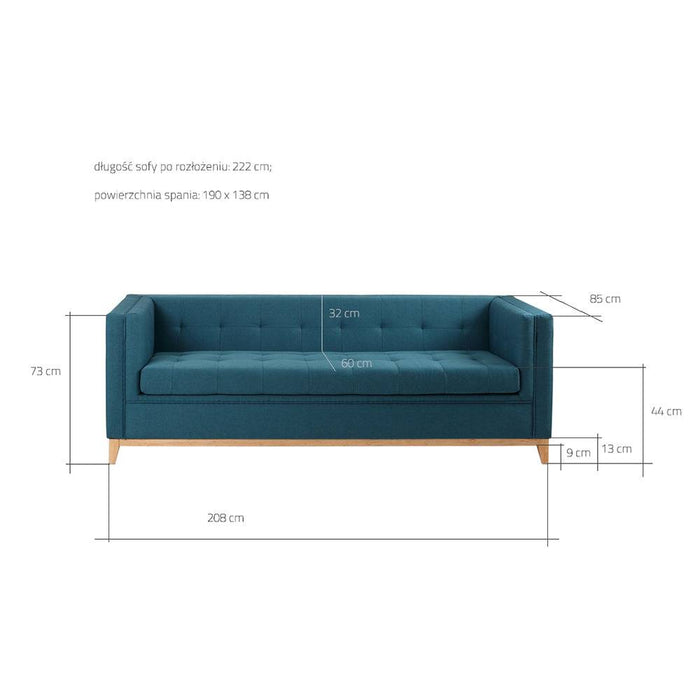 Divano Letto 3 Posti BY TOM, Brezza Marina - Naturale
