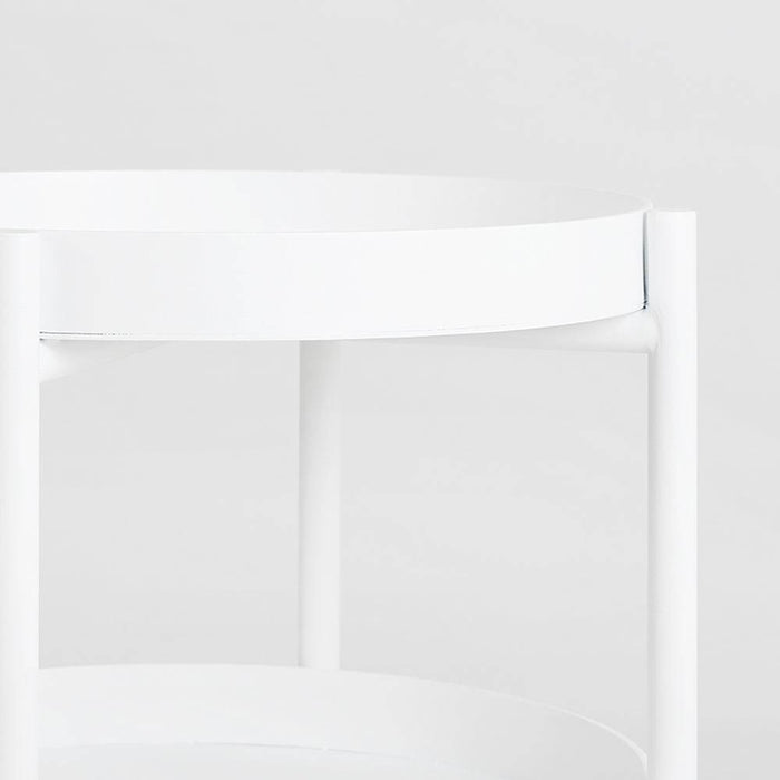Tavolino laterale HANNA METAL 40-2F - bianco