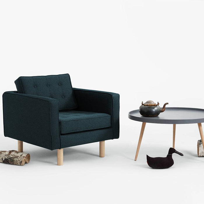 Poltrona TOPIC WOOD, Deep Sea, Naturale