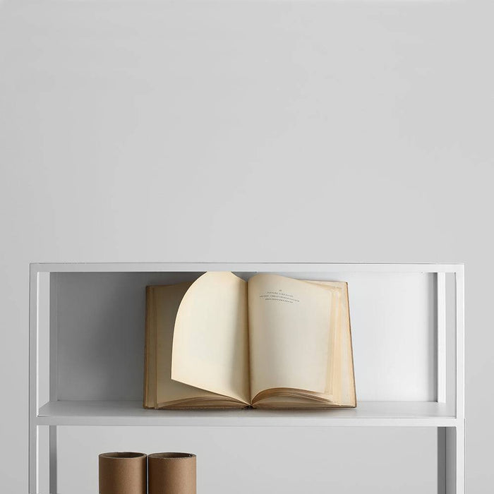 Libreria HYLLER SIDE METAL 100x180 bianco