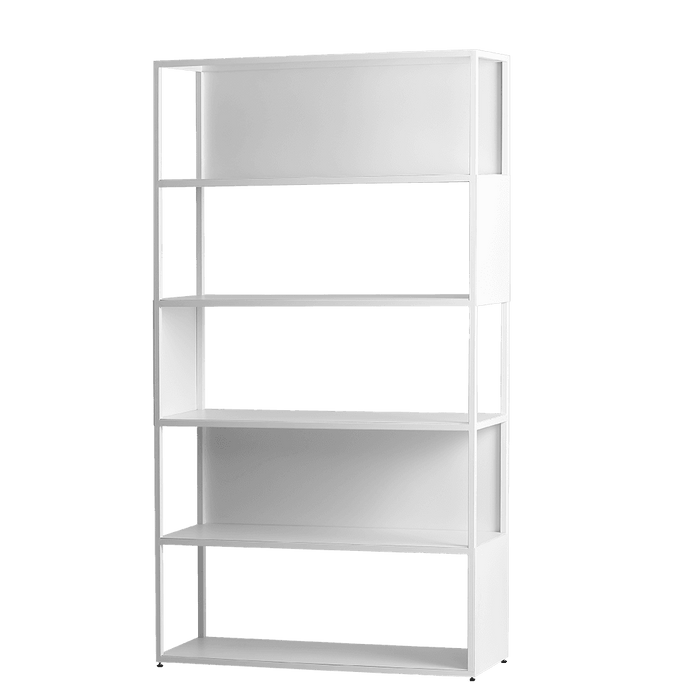 Libreria HYLLER SIDE METAL 100x180 bianco