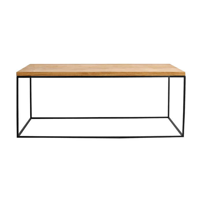 Tavolino TENSIO WOOD 100x60, impiallacciatura rovere, nero