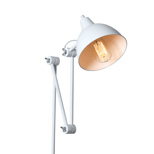 Applique Coben Wall minimalista bianca con design semplice, lampada da parete con finitura bianca, perfetta per interni moderni, SKU: LPAX001COBW-01