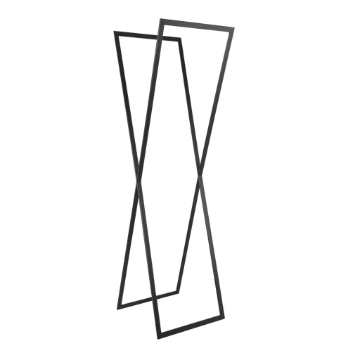 Appendiabiti design minimalista nero con struttura in metallo sottile, ideale per ingresso o soggiorno, altezza 175 cm, SKU: W003ROSE-02