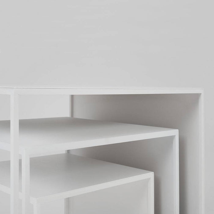 Set Tavolini 2WALL TRIO METAL 35x45x55, bianco