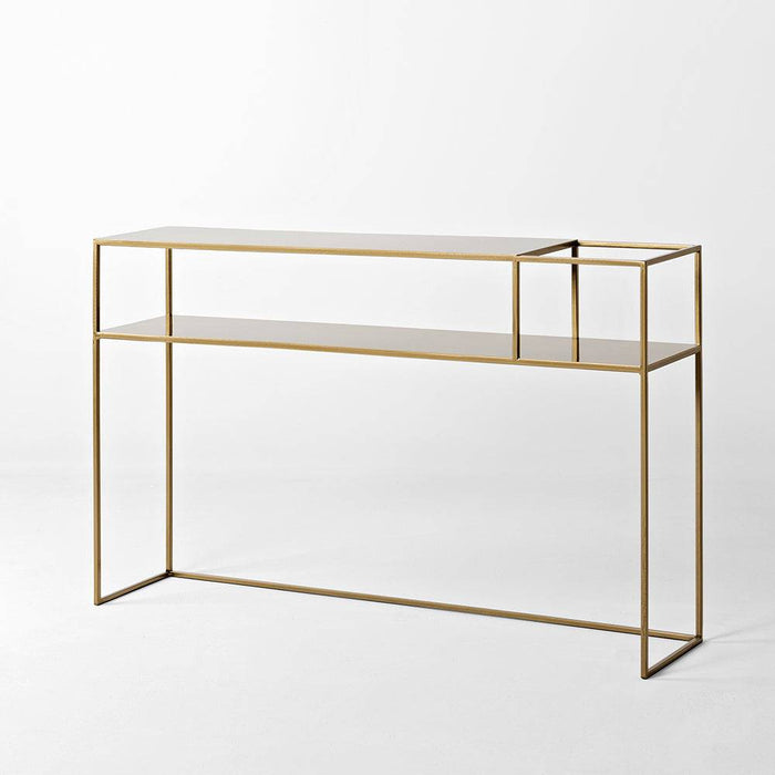Tavolo Console Senso Flower Metal 120x25 Oro