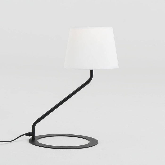 Lampada da Tavolo SHADE - Paralume Bianco Base Nera
