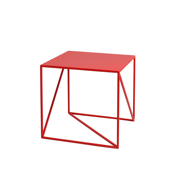 Tavolino laterale MEMO 50x50, Rosso