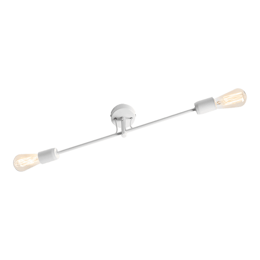 Applique TWIGO WALL 2 L bianca con due luci a forma di lampadina vintage, design minimalista, ideale per ambienti moderni e eleganti