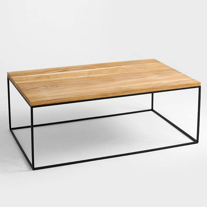 Tavolino Caffè TENSIO WOOD 140x80, impiallacciatura quercia, nero
