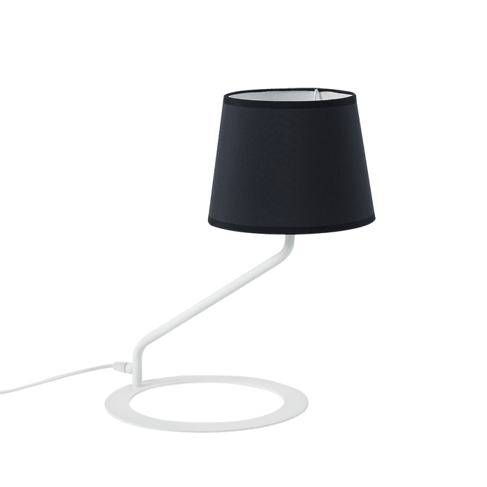 Lampada da Tavolo SHADE - Paralume Nero Base Bianca