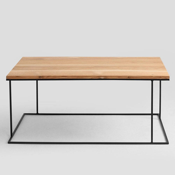 Tavolino WALT legno massello 100x100, nero
