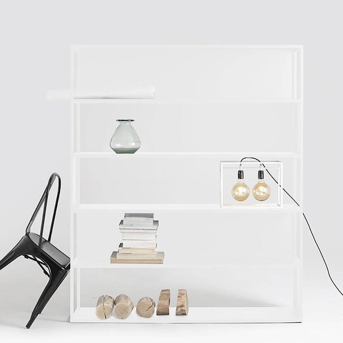 Libreria HYLLER SIDE METAL 150x180 bianco