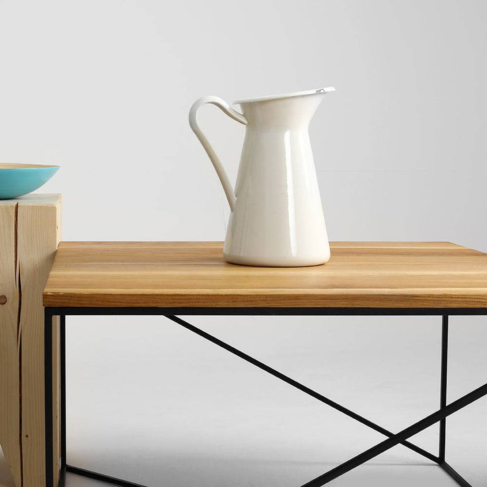 Tavolino MEMO WOOD 80, impiallacciatura rovere, nero