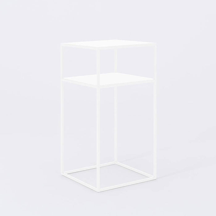 Tavolino Tensio 2 Floor Metal 30 - Bianco