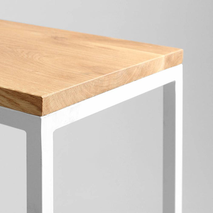 Credenza Julita 92-1F Legno Massello - Rovere e Bianco