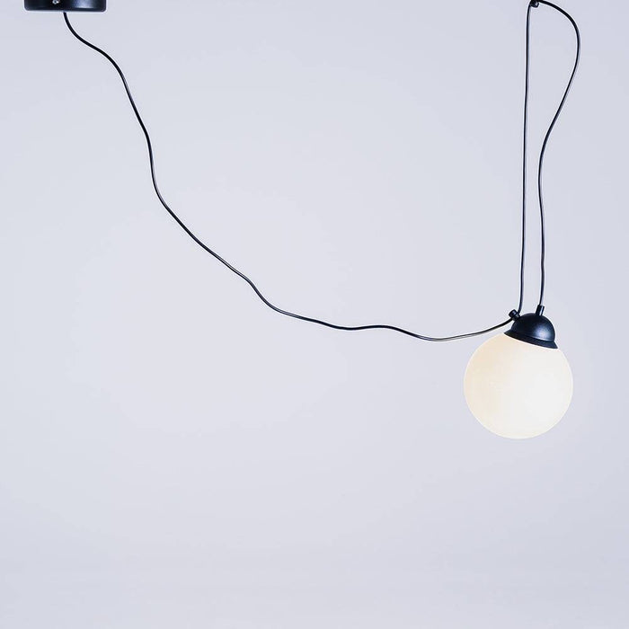 Lampada a sospensione POPO GLASS M 1 - nero
