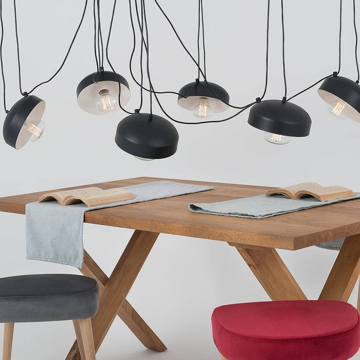 Lampadario POPO FLAT L 6 - Nero