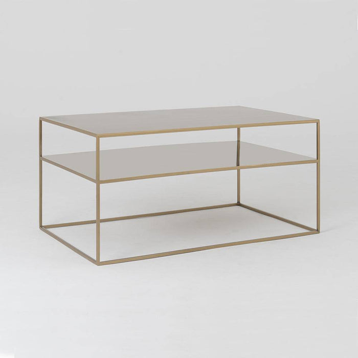 Tavolino TENSIO 2 FLOOR METAL 100x60, oro