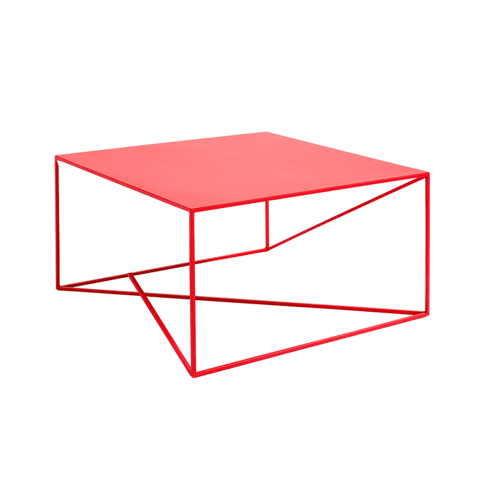Tavolino MEMO METAL 80x80 Rosso