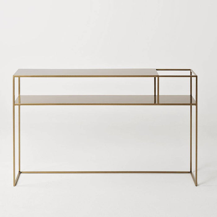 Tavolo Console Senso Flower Metal 120x25 Oro