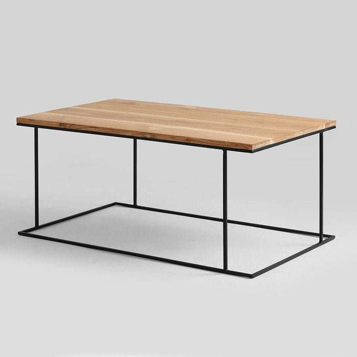 Tavolino WALT 100x60 impiallacciato quercia, nero