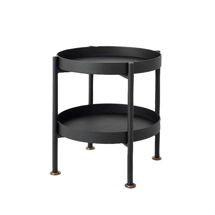 Tavolino da caffè HANNA METAL doppio - nero