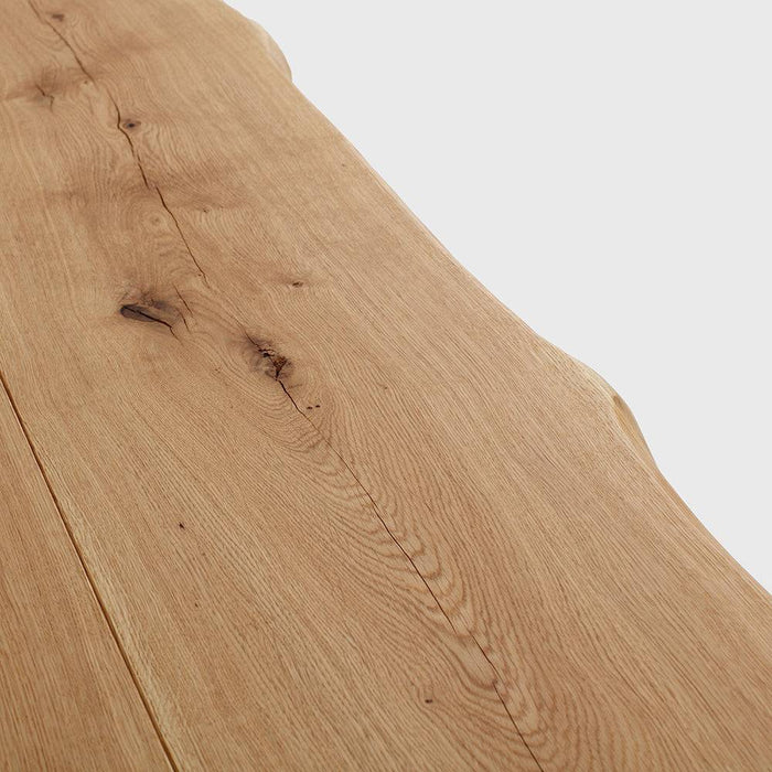 Tavolo da Pranzo FELD 180x90 Legno Massello Rovere Bianco
