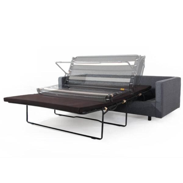 Divano Letto 2 Posti TOPIC WOOD, Acciaio, Naturale