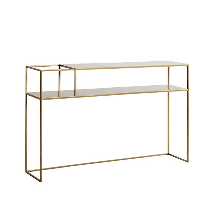 Tavolo Console Senso Flower Metal 120x25 Oro