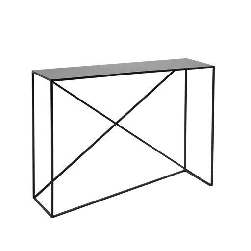 Credenza in metallo nero con superficie liscia, design industriale elegante, ideale per arredi moderni e spazi domestici raffinati - SKU: TD004MEMK100-02