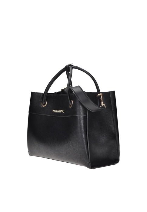 Shopping Alexia In Ecopelle Con Logo Minimal Sul Frontale Valentino Bags Misure 27x35x14 Cm Tracolla Rimovibile