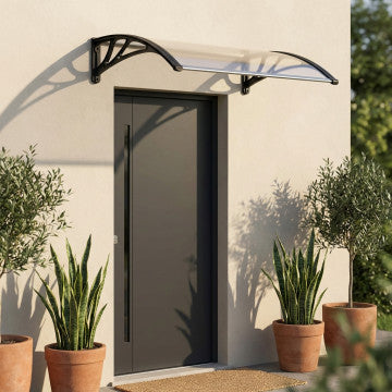 Pensilina trasparente policarbonato 80x100 cm con braccetti ABS
