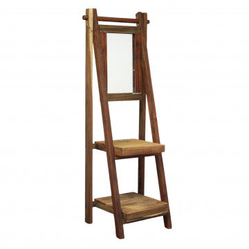 Mobile in legno riciclato marrone, dimensioni 60x50x168 cm