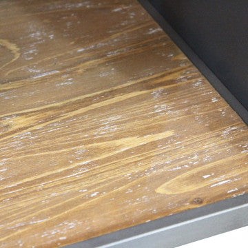 Mobile in legno e acciaio, dimensioni 124x39,5x80 cm, peso 30 kg