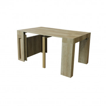 Tavolo consolle melamina rovere grigio struttura metallo 90x45x75 cm