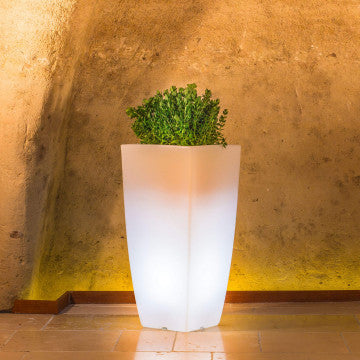 Vaso luminoso in polipropilene 70 cm con impianto luce integrato