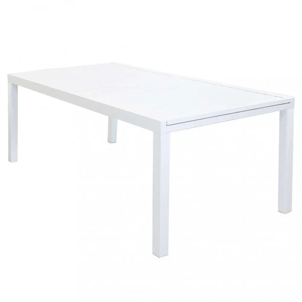 Tavolo Formentera 200/300 x 100 - Struttura e Piano in Alluminio Bianco Tavoli da giardino Hobby Shop Solution   