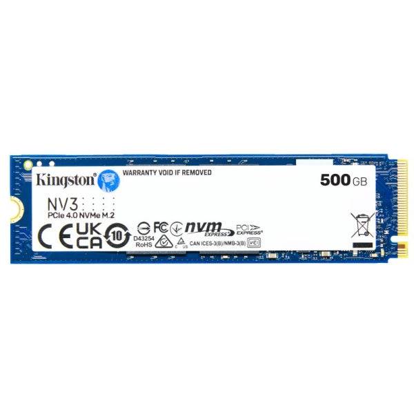 Kingston NV3 Disco Rigido Solido SSD M2 2280 500GB PCIe 4.0 NVMe 3D NAND