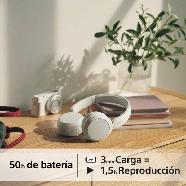 Sony WH-CH520 Cuffie Bluetooth 5.2 con Microfono Integrato - Archetto Regolabile - Connettività Multipunto - Padiglioni Girevoli - Autonomia fino a 50h