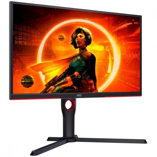 AOC Monitor 24.5" LED VA FullHD 240Hz FreeSync Premium - Respuesta 1ms - Ajustable en Altura, Giratorio e Inclinable - Angulo de Vision 178°- HDMI, DisplayPort, Audio - Montaje VESA 100x100