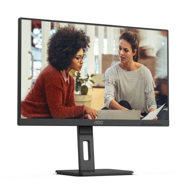 AOC Monitor 27" LED IPS FullHD 1080p 75Hz - Respuesta 4ms - Ajuste de Altura - Angulo de Vision 178° - Altavoces Incorporados - USB, HDMI, VGA, Audio - Montaje VESA 100x100
