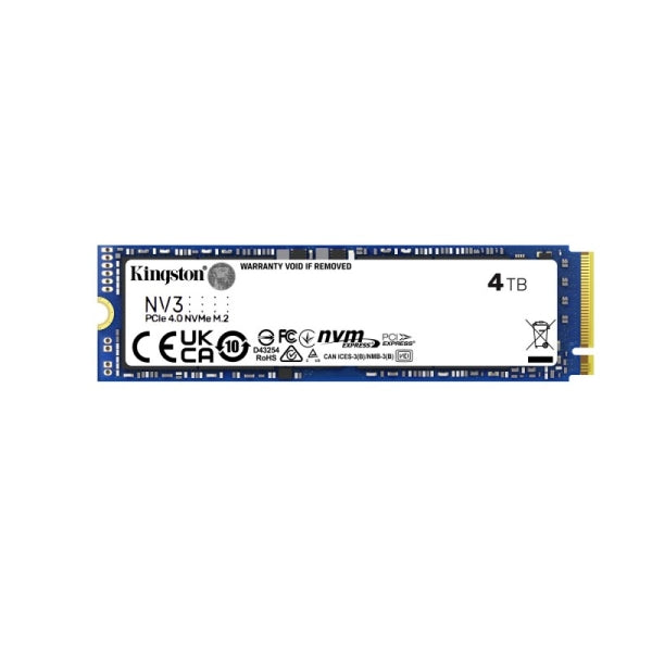 Kingston NV3 Disco Stato Solido SSD M2 2280 4TB PCIe 4.0 NVMe 3D NAND