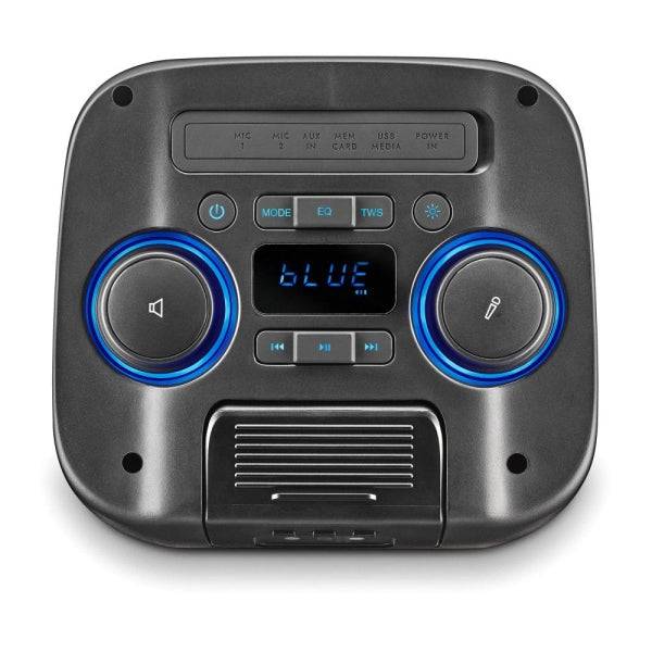 NGS Wild Club Altoparlante Portatile 80W TWS Bluetooth 5.2 - Illuminazione Laser al Ritmo della Musica - USB, TF e Aux In - Autonomia fino a 6h - Colore Nero